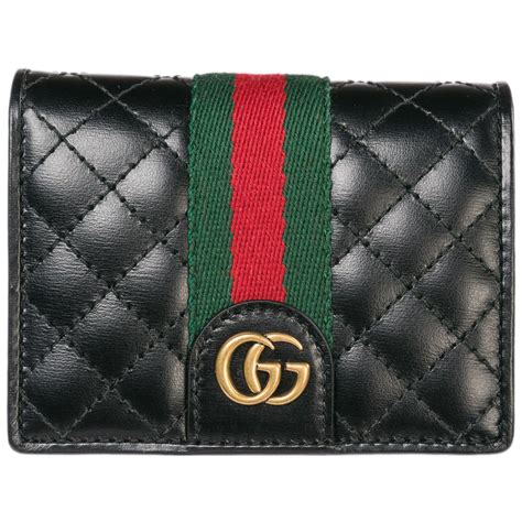 gucci fold over wallet black